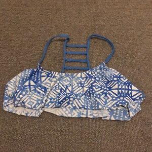 Blue Tropical Bathing Suit